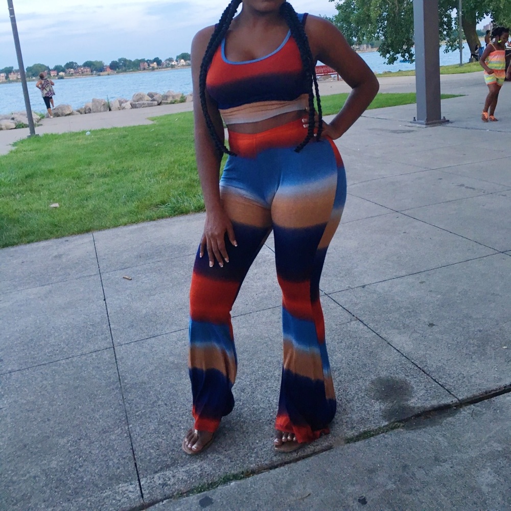 Ñu LABEL Multi Colored Flare Pants